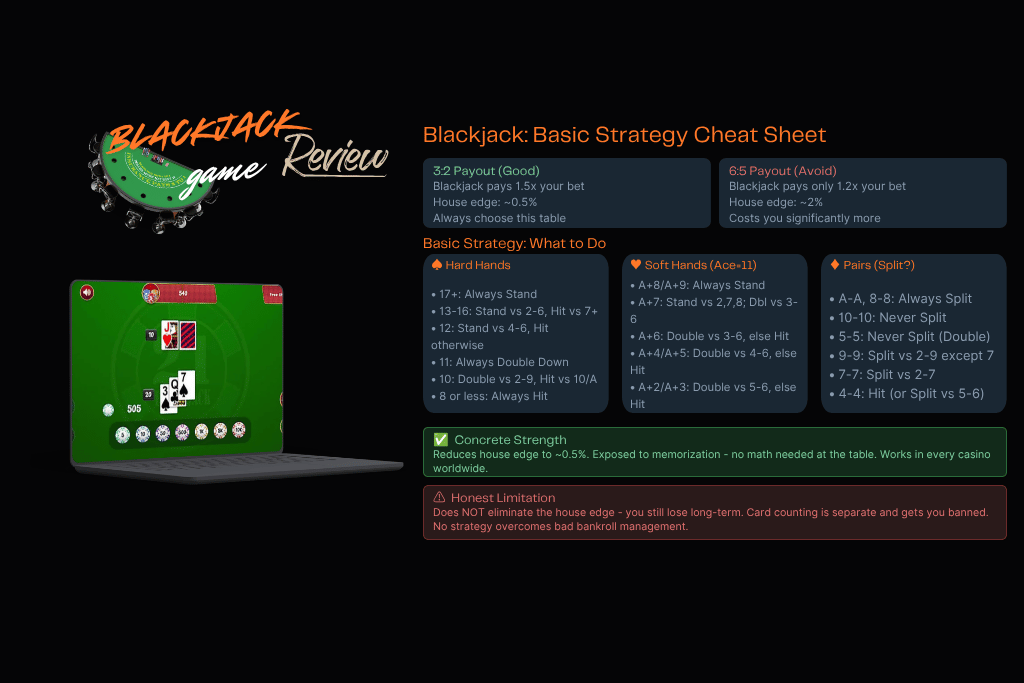 Blackjack gameplay infographic guide