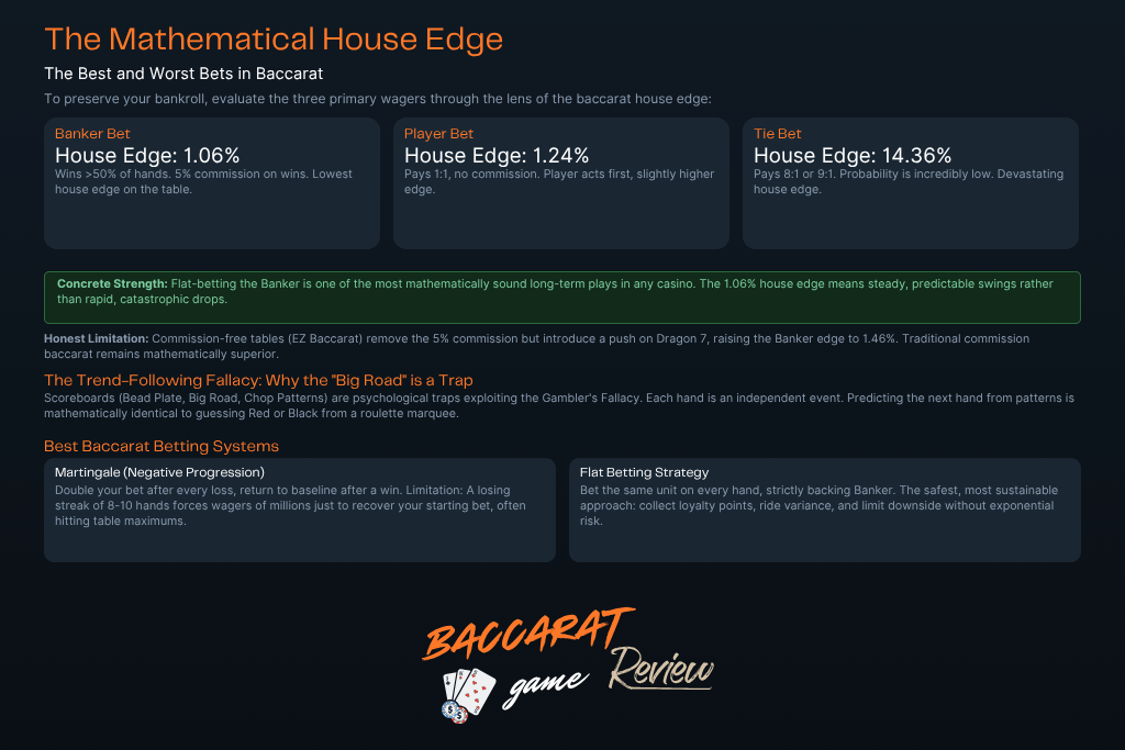 Advanced Baccarat Card Counting: Main Bets vs. Side Bets infographic