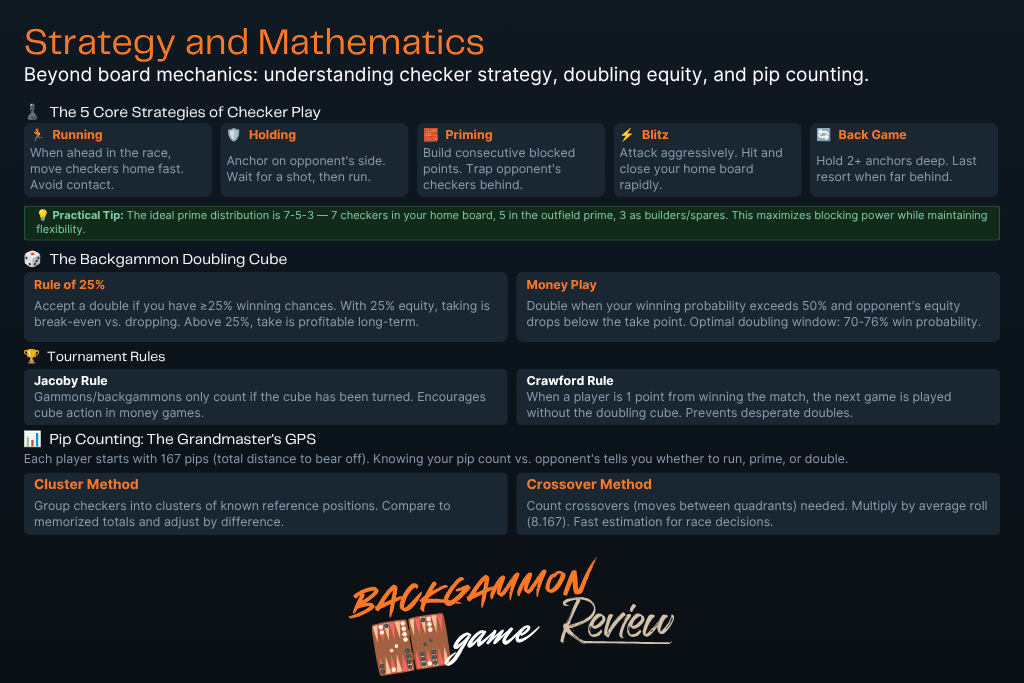 Backgammon Game Infographic  Volume 2: The Professional Playbook (Advanced Strategy and Mathematics)